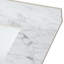 Plateau de meuble-lavabo en pierre frittée 37 po x 22 po avec lavabo rectangulaire encastré en céramique, dosseret et trou de robinet simple | Idée de cadeau-122563892