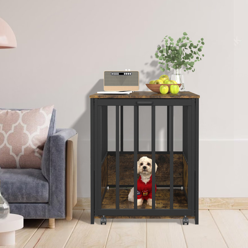 Dog Crate, Black, Brown/Black