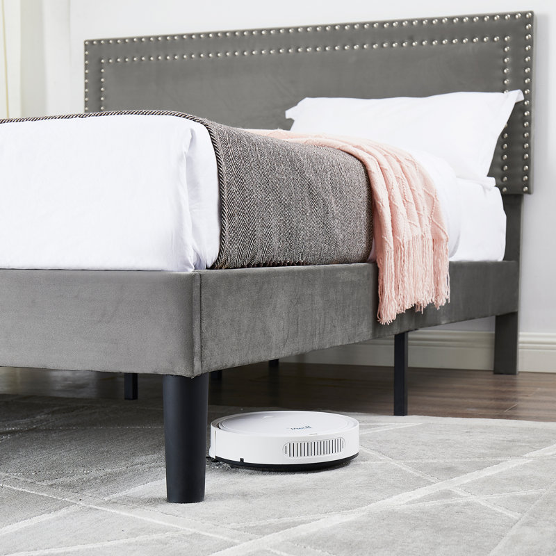 Maybee Steel Piece Bedroom Set, Gray, Full/Double