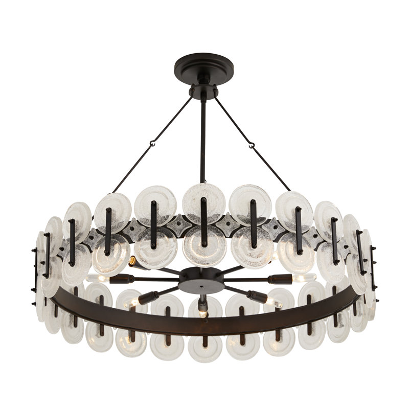 Laura Kirar Rondelle 8 - Light Unique / Statement Drum Chandelier