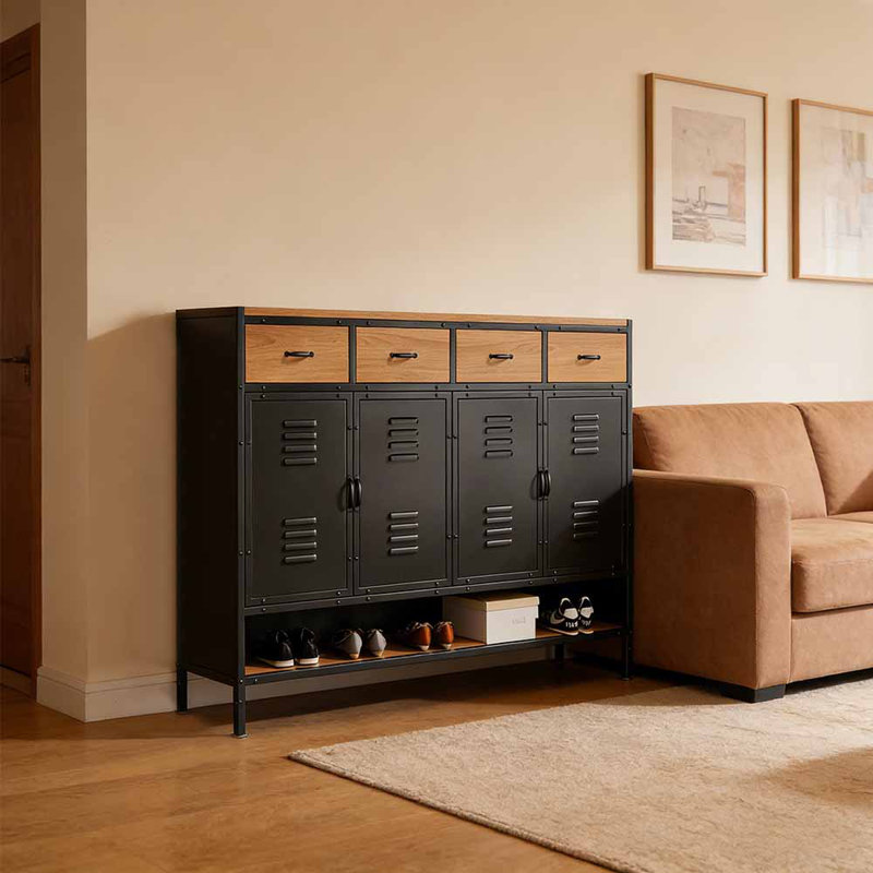 Rayborn, Black, 42.52" H x 78.74" W x 12.99" D