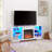 58" White Electric Fireplace Tv Stand With Glass Shelves, Led Lights, Usb Charging & Remote Control, Fits Tvs Up To 65"-122913989-122914016