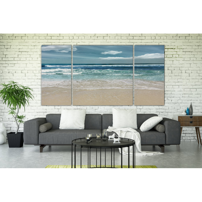 Symphony of the Sea - Ensemble de 3 reproductions d'images sur toiles tendues, H 32 po x l 64 po x P 1,5 po