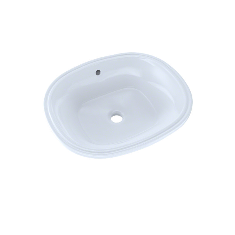 Lavabo de salle de bain ovale encastrable 17,5 / 8 po x 14-9 / 16 po avec coton CEFIONTECT TOTO® Maris ™, Coton