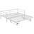 Twin Size Metal Daybed With LED And Adjustable Trundle, Pop Up Trundle-1540802504
