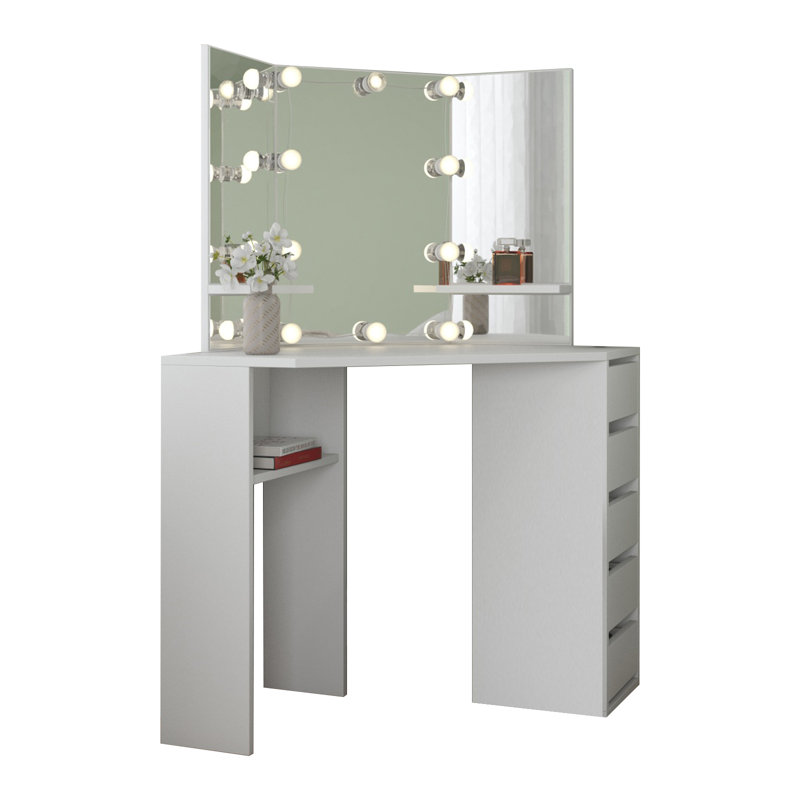 Coiffeuse avec miroir Jaylianie
