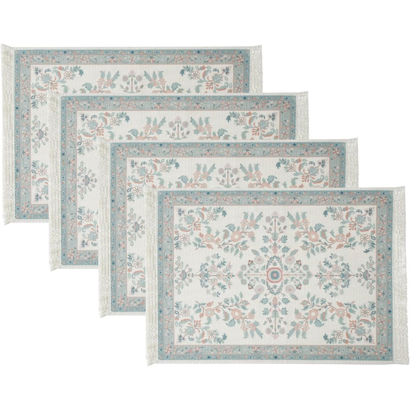 Ailany Polyester Blend Floral Rectangle Placemat