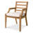 Hera Solid Wood Outdoor Dining Armchair with Cushions