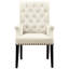 Chaise de salle à manger de couleur crème, finition bois, dossier solide, hauteur de 30 pouces avec chaises rembourrées beiges, table rectangulaire, largeur 42 po