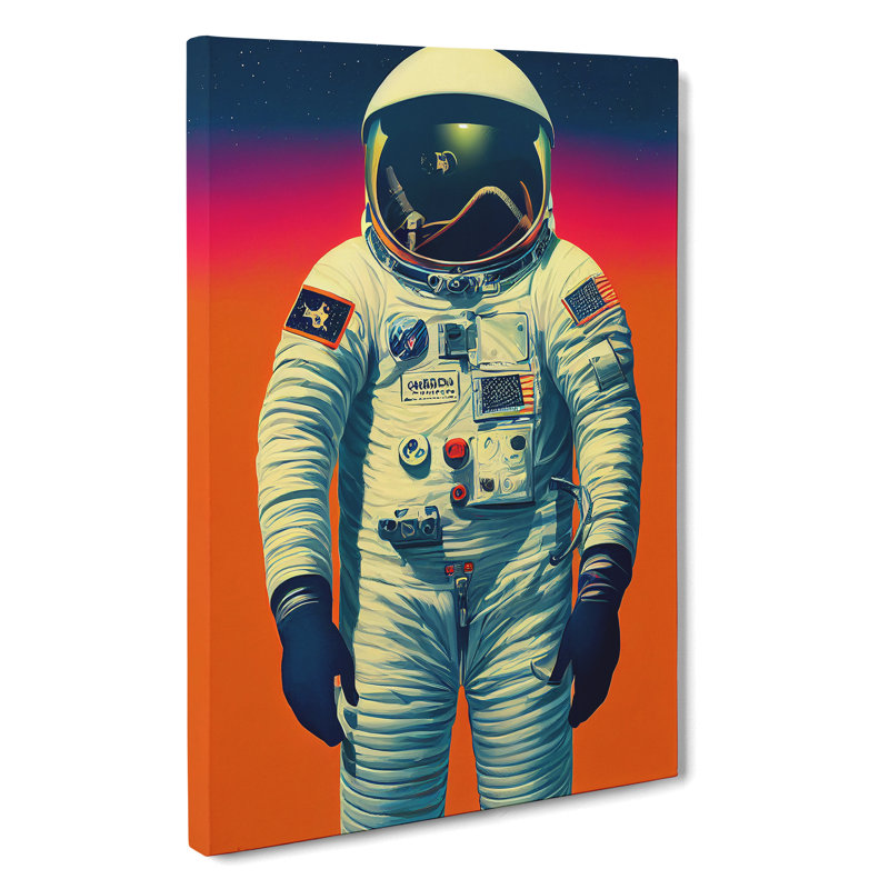Bold Astronaut - Wrapped Canvas, 60cm H x 40cm W x 3cm D