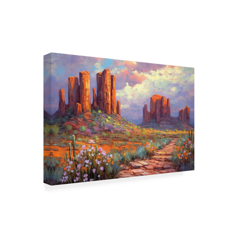 Art mural sur toile tendue - Imagine It Images «Arizona Wilderness Trail», art mural pour salon, chambre à coucher ou bureau - 22 x 32