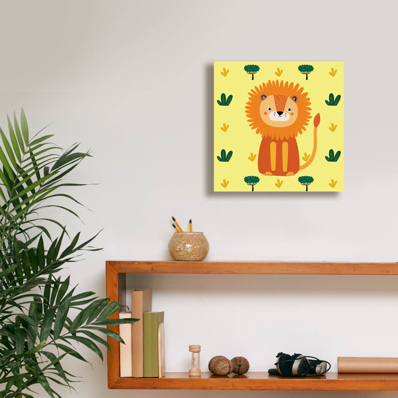 «Cute Lion» par Epic Portfolio, art mural sur toile, H 12 po x l 12 po x P 0,75 po
