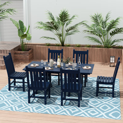 Laguna 6 - Person Patio Dining Set with Rectangular Table