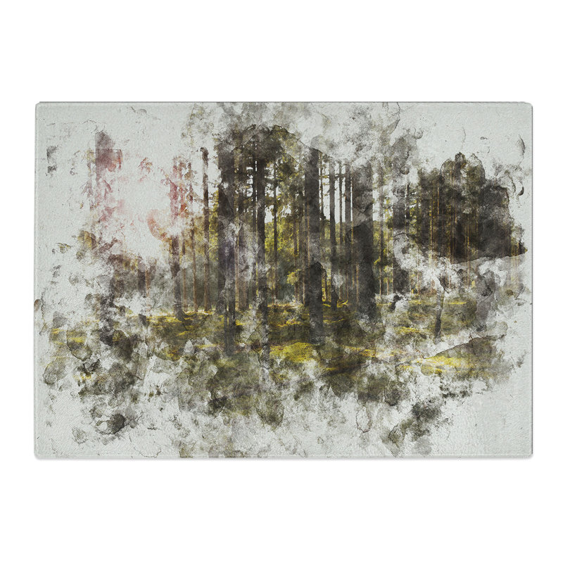 Sunlight Forest Vol.2 Watercolour Chopping Board, 28.5cm W x 39cm L