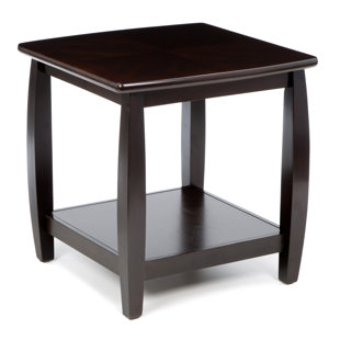 Anjelyka Square End Table with Bottom Shelf