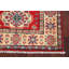 Tapis décoratif en laine de conception unique noué à la main rouge/beige 2 pi x 2 pi 10 po Anneriet