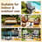 2-Piece Outdoor Cushion Set, Waterproof Fade Proof Patio Seat Pad with Carry Strap, Non-Slip Base & Zipper Removable Cover,navy-314037434-314037439