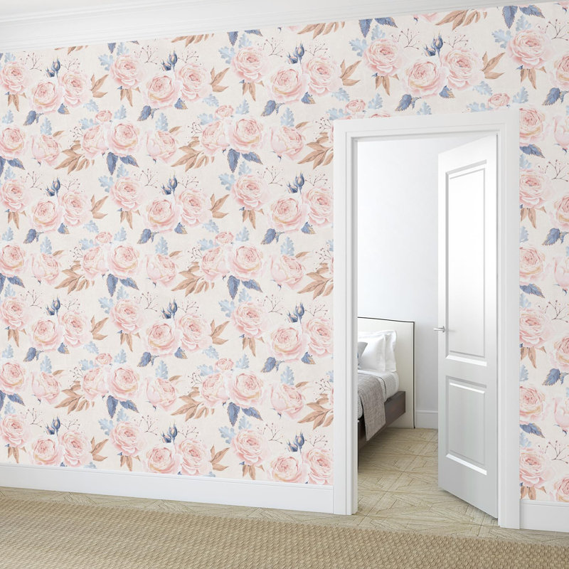 Bordure florale pelez et collez, L 108 po x l 144 po