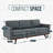 Kernis Modern 3-Seater Sofa Upholstered Living Room Couch with Birch Wood Legs, Premium Leather or Mesh Foam Cushions for Home and Living Room-855008949