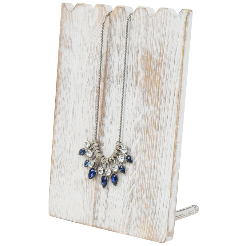 Adjustable-Length Organiser Display Jewellery Stand, Whitewashed