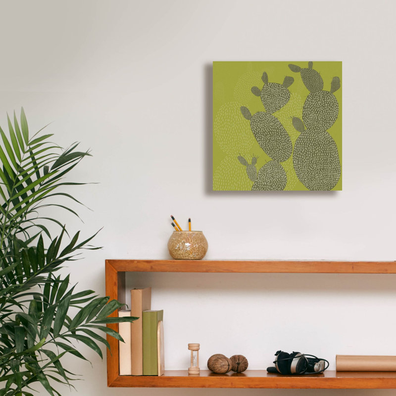 Toile épique «Opuntia 2» par Chariklia Zarris, épopée de graffiti, 12 po x 12 po