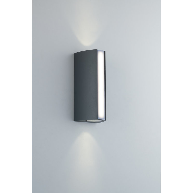 20cm H Integrated LED Outdoor Flush Mount, Anthracite