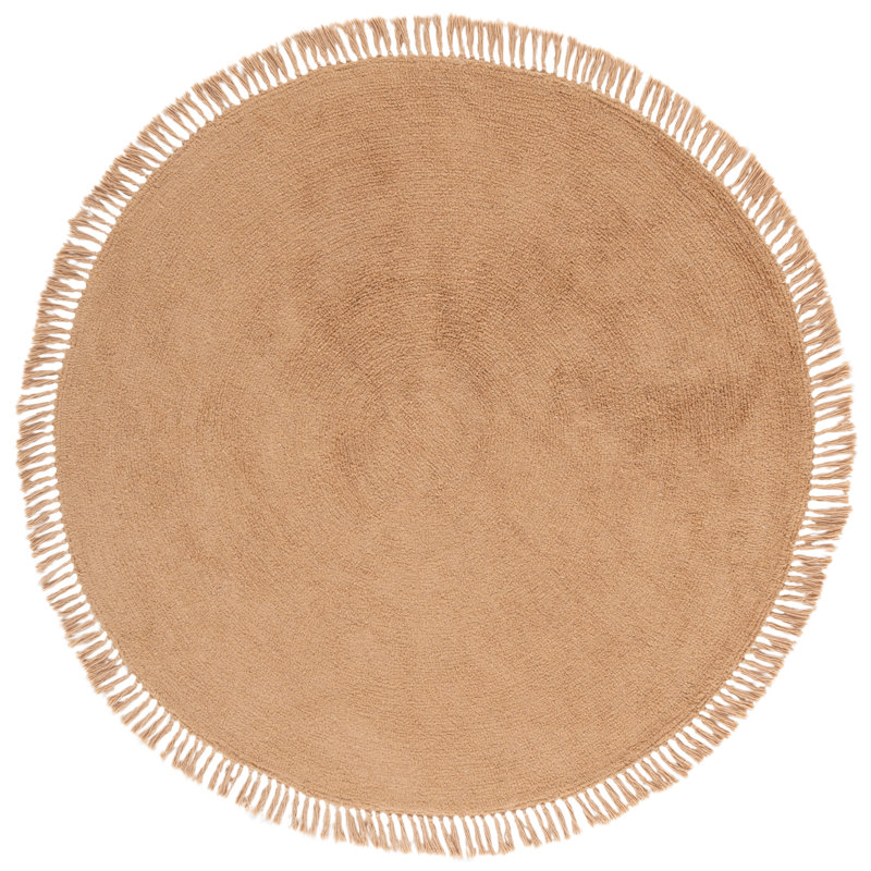 Tapis brun clair Easy Care 221, Rond 5 pi
