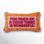 Embroidered Cotton Lumbar Throw Pillow