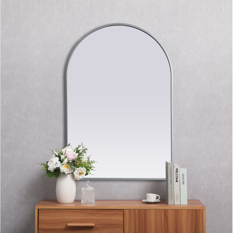 Miroir mural Sabine, Argent, 40 po x 27 po