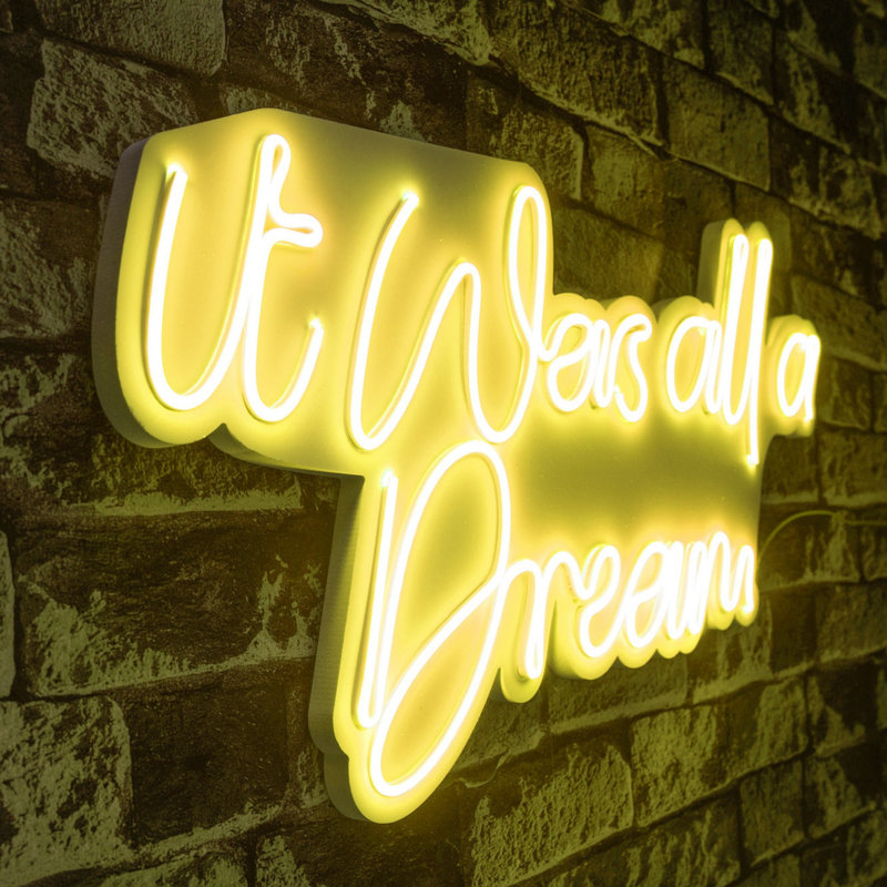 Flexible LED Neon Strip Light, Waterproof IP67, 12V DC, 12.2 x 23.6 x 0.8 inches | 8W-10W per Meter, Includes Built-in Wall Hanging System | PVC Foam Template, Perfect for Home Decor & Events