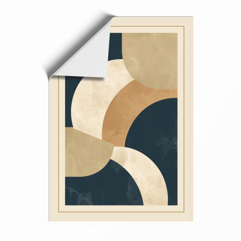 Curved Forms In Motion Minimalist - Print, Unframed, A4 - 29.7 x 21.0 cm