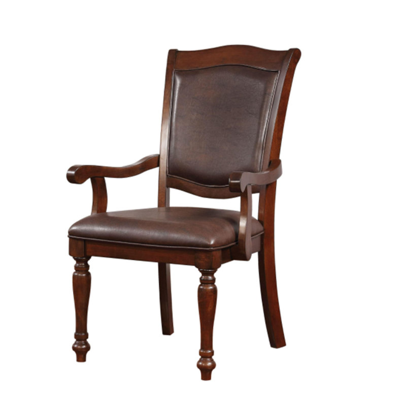 Chaise avec accoudoirs en espresso Nikita