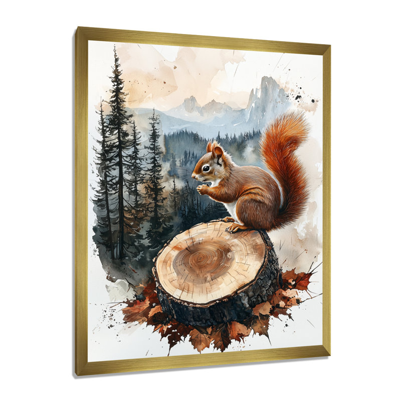 Geniah - animaux, art mural, H 20 po x l 12 po, Reproduction encadrée d'une seule photo, Doré