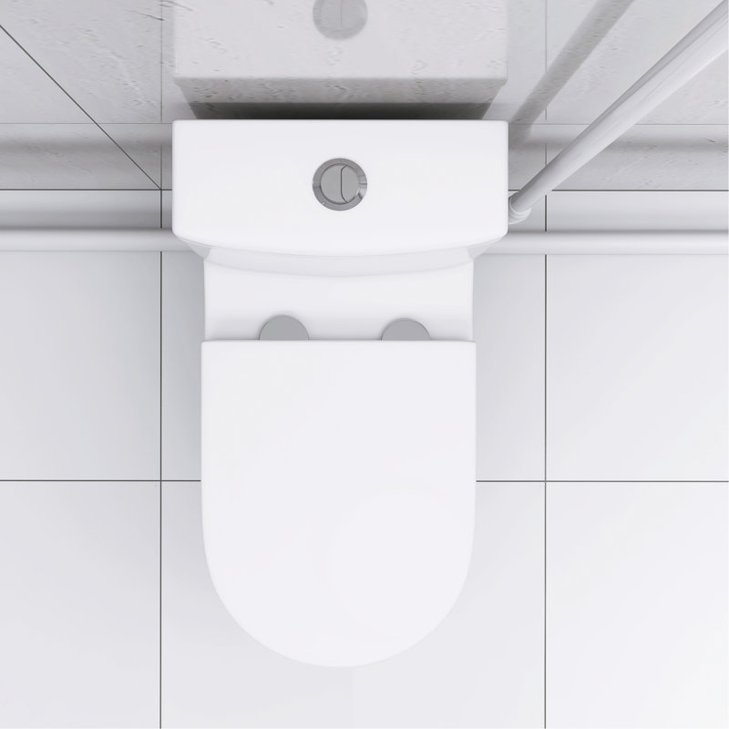 Basement Toilet With 600W High-Performance : Dual Flush, 17.25" Comfortable Seat, Soft-Close, 3 Water Inlets, White For Use: Comfort Entrances,