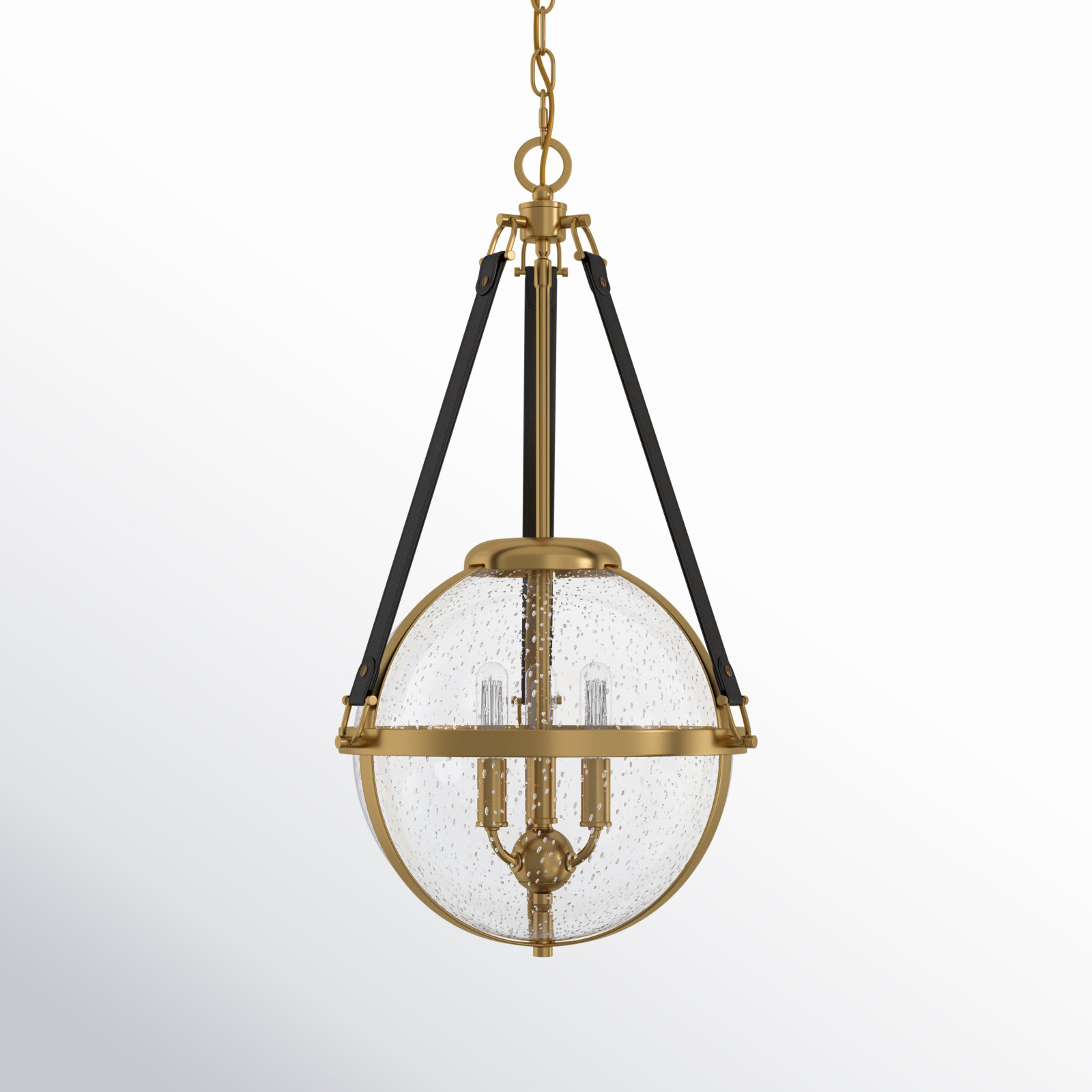 Chimere 3 - Light Dimmable Globe Chandelier, Brass