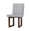 C2 W 17.5'' H Upholstered Walnut Side Chair