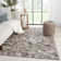 Catarina Wool Southwestern Area Rug in Elephant Skin/Jet Black/White Swan