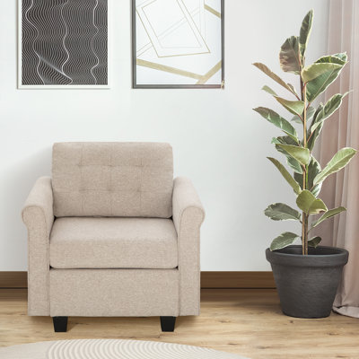 Fauteuil en chenille rembourré avec éponge résistante