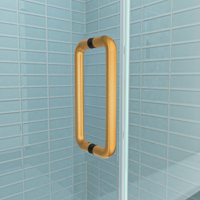 8 Inch Back to Back Shower Door Handle - 203mm Round Double Sided Pull Plate for 1/4" to 1/2" Thick Glass, Stainless Steel