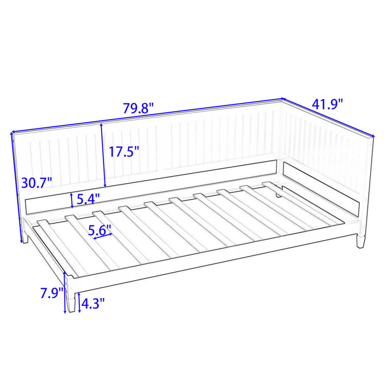 Evelene Daybed, White, Twin
