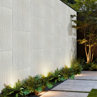 3D Faux Stone Wall Panels, 4 PCS PU Wainscoting, White Marble Flowing Stone Design, Flame Resistant Waterproof Lightweight Interior Wall Decor for TV Wall Living Room Office 47.24"×23.62"