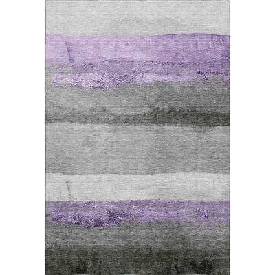 Premium Machine Washable Bennette AMF1883 Stripes Rug