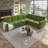 L-Shaped Sectional Sofa with Pull-Out Bed