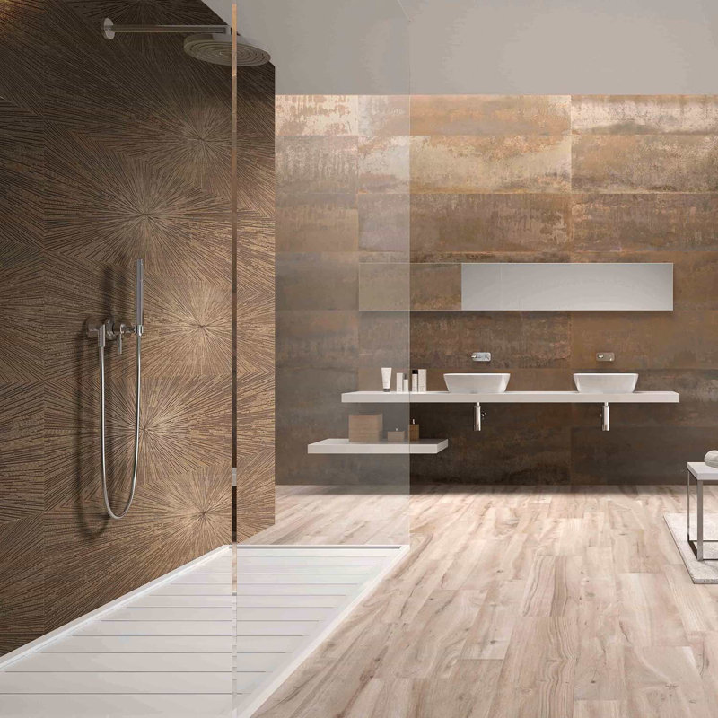 Twilight 12X48 Metal Look Porcelain Tile, Star Copper