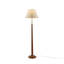 Textured Floor Lamp with Fluted Base, White Faux Wood Finish, 61" Height