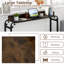Bureau au-dessus de lit avec roulettes à hauteur et longueur réglables, structure en métal pour la chambre à coucher