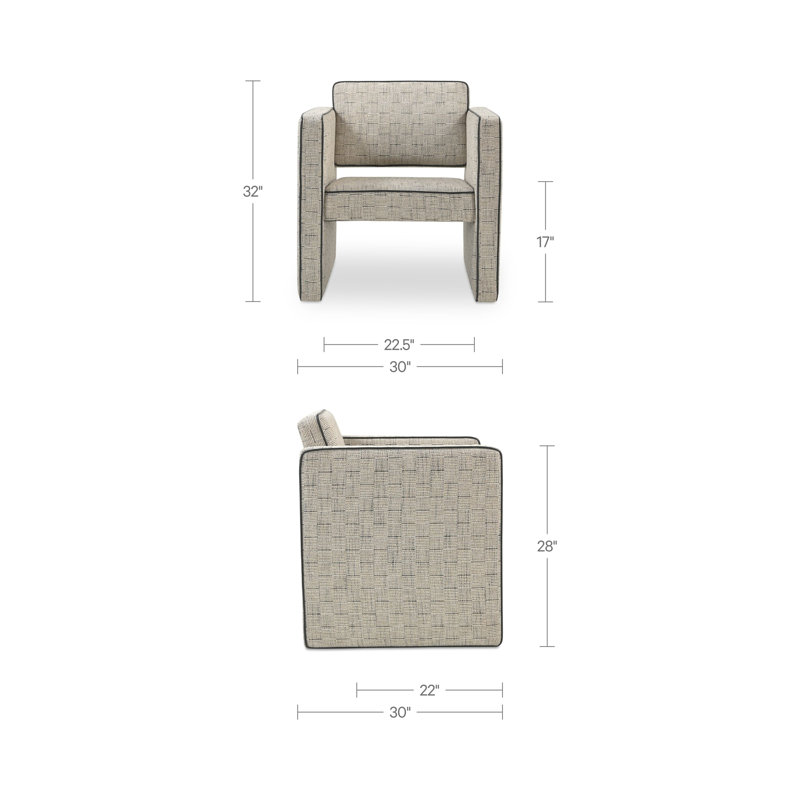 Harris Accent Chair Black And Beige Weave, Black And Beige Weave