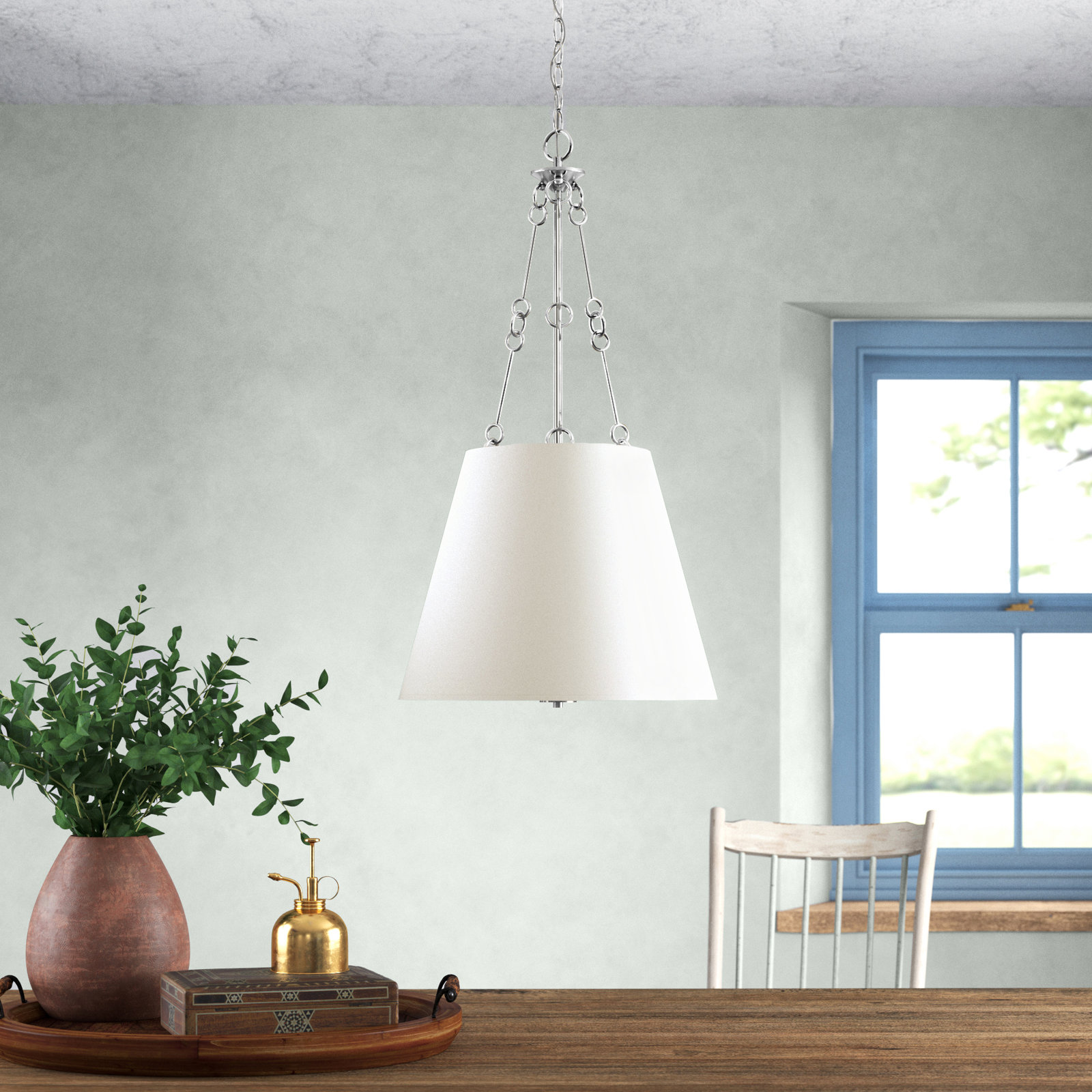 Lodi Dimmable 4-Light Pendant, Satin Nickel