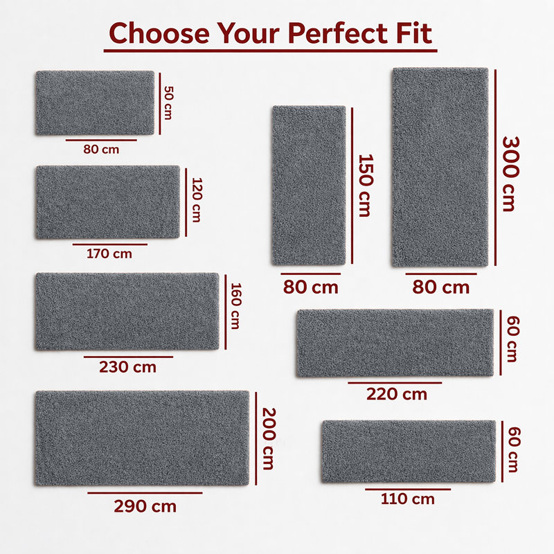 Aspire Homeware Charcoal Grey Shaggy Area Rug Soft Plush Indoor Carpet, Runner 60cm Width X 220cm Length