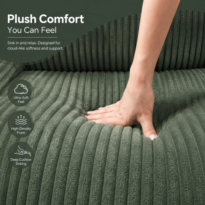 Fauteuil inclinable électrique avec chaleur et massage, pivotant à 270 ° et ports USB, Velours côtelé vert, Vert